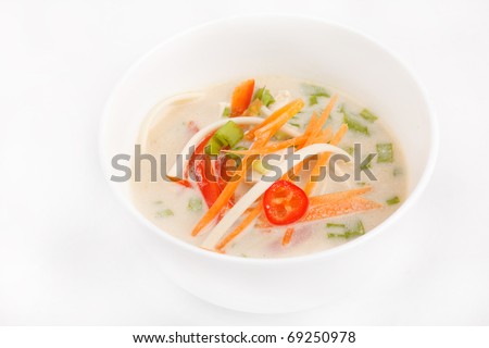 Soup made from Coco Milk and  Vegetables