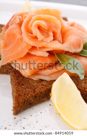 flower from smoked salmon