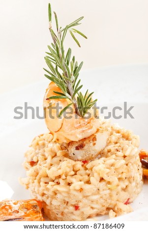 delicious risotto with seafood