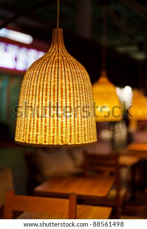 lamp in the coffee shop