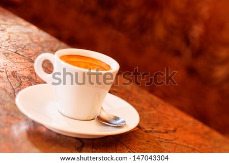 cup of coffee in vip room