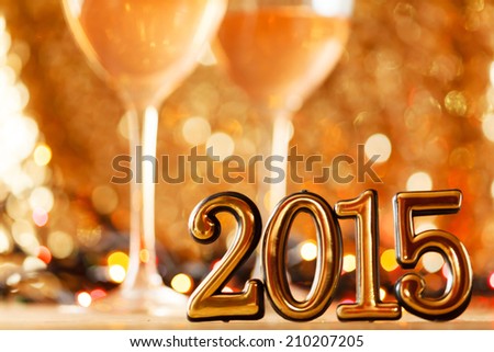 2015 Happy New Year greeting card