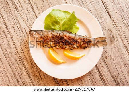 Roasted fish