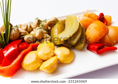 plate of pickles