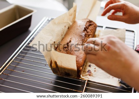 chef baking cake