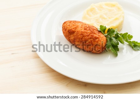chicken cutlet with potato