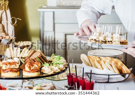 catering banquet table
