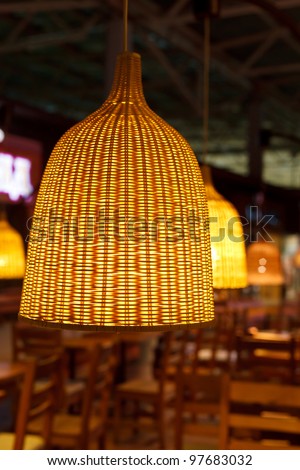 lamp in the coffee shop