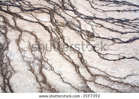 background - natural abstract, closeup of thermal area at midway geyser basin, yellowstone national park