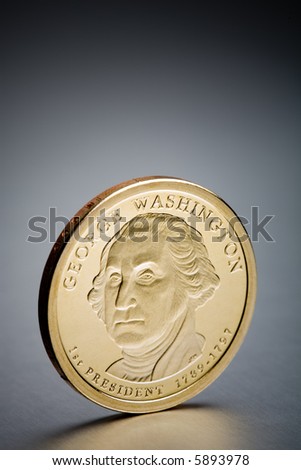 dollar coin image. stock photo : dollar coin - a