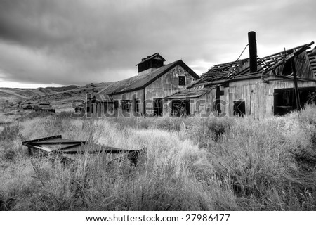 abandoned coal mine in rural Montana, US