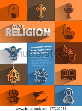 Religion icons. Vector format