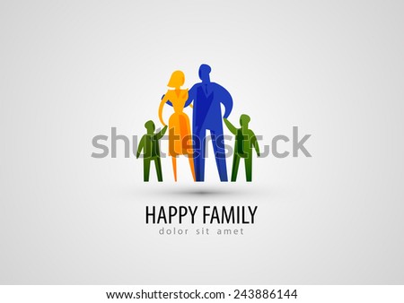 family vector logo design template. parents or people icon.