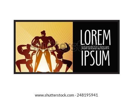 sports logo design template. fitness or  Bodybuilding icon.