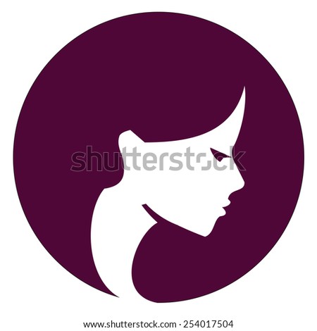 Beautiful girl vector logo design template. Spa or beauty salon icon.