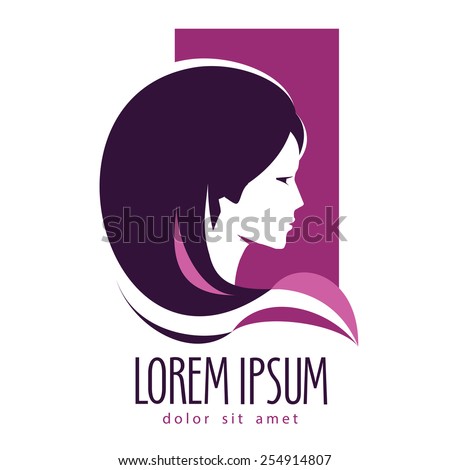 beauty salon logo design template. hairdressing salon or makeup icon.
