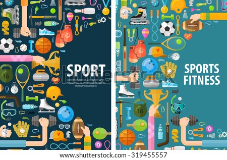sport vector logo design template. gymnastics or fitness icons