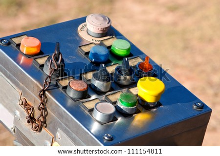 Industrial Control Panel Used To Operate Ride At County Fair