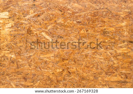 Oriented strand board (OSB) painted yellow