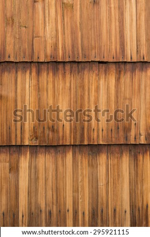 Old larch wood shingle wall