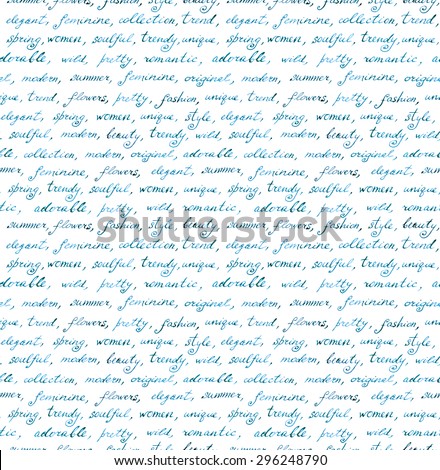 Hand written text - lorem ipsum text. Repeating pattern (handwritten background) for education design