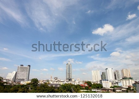 a beautiful city ,architecture,building , sky and clouds
