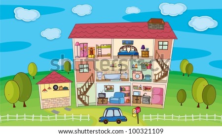 Illustration On Inside A House - 100321109 : Shutterstock