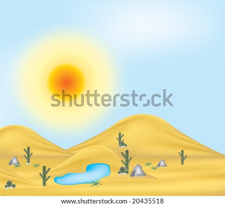 Cartoon Desert Scene