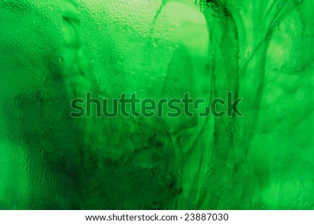 an abstract swirl of vivid green