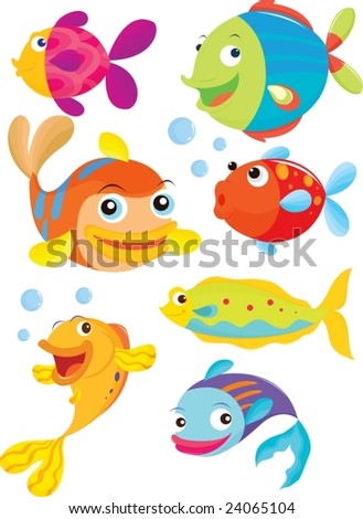 Colourful Fish Cartoon