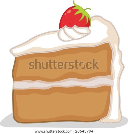 stock vector : an illustration of a slice of cake