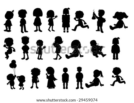 Cartoon Silhouettes Stock Photo 29459074 : Shutterstock