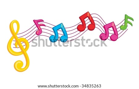 stock vector illustration of music symbol on white