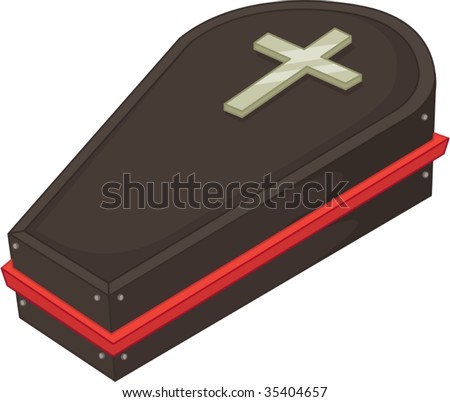 Illustration Of Coffin On White - 35404657 : Shutterstock