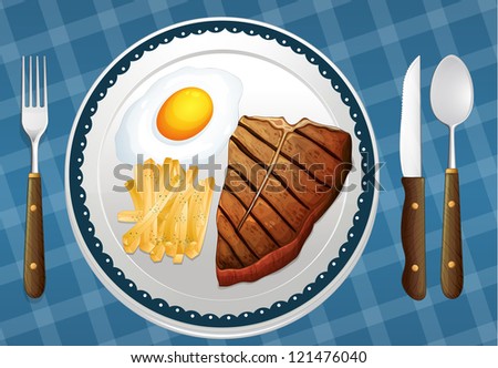 illustration of a food on a blue background
