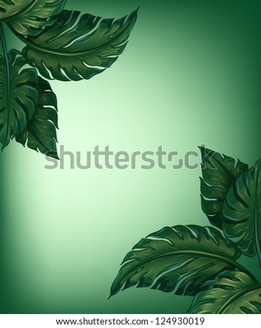 Illustration of greenery leaves for decoration