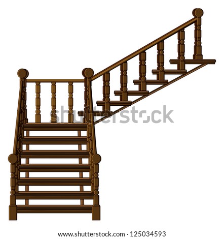 Illustration of a staircase on a white background