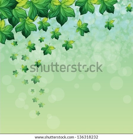 Illustration of a special paper with green background
