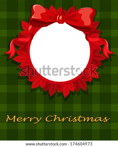 Illustration of a christmas card template