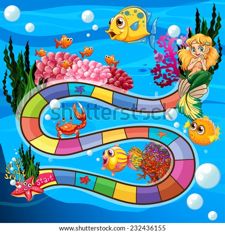 Boardgame with underwater theme and animals