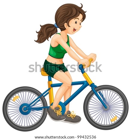 a girl cycling