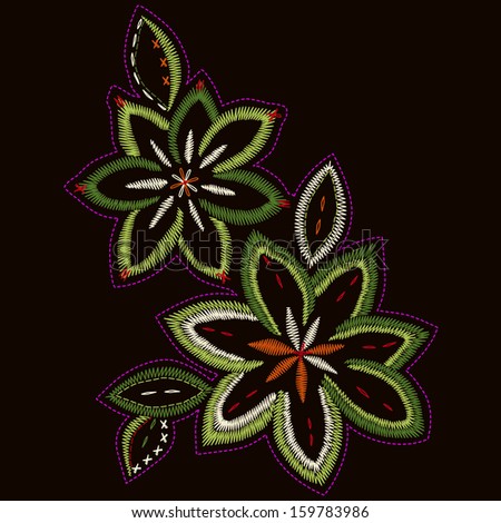 Floral Vector Embroidery - Fully Editable