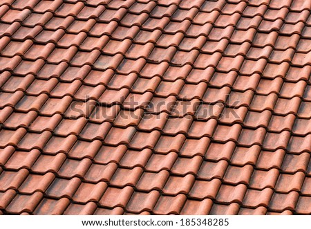 Red tile roof, seamless background