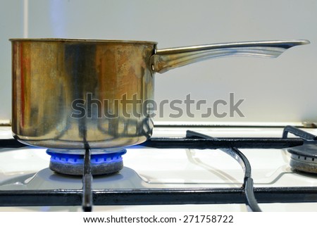 Old stainless steel kettle