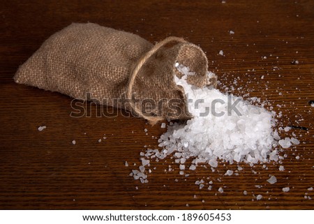 spilled bag of salt