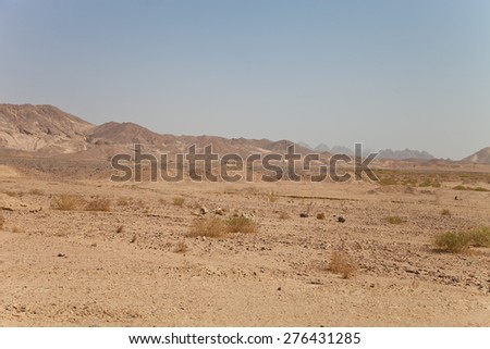View of the nature reserve Ras Mohammed in Egypt. Selective focus.