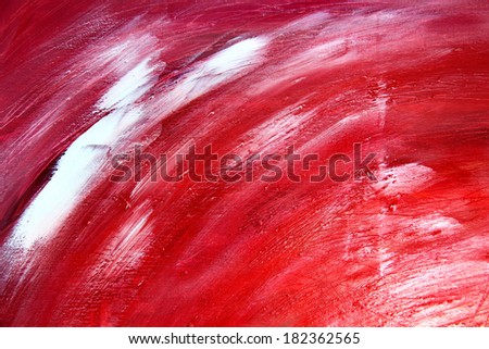 Piece of abstract paint background in red colors