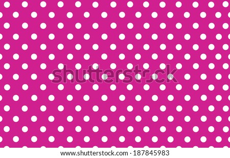 the white polka dot in deep pink background