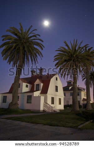 House at Crissy Field in San Francisco in the Moonlight