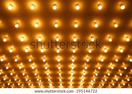 Theater Lights - Picture of rows of theater marquee lights